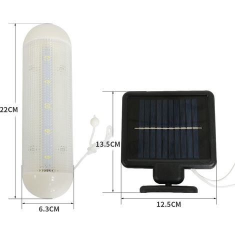 Lampe de secours murale à une tête, éclairage d'urgence portable pour garage, couloir et camping (1/5)