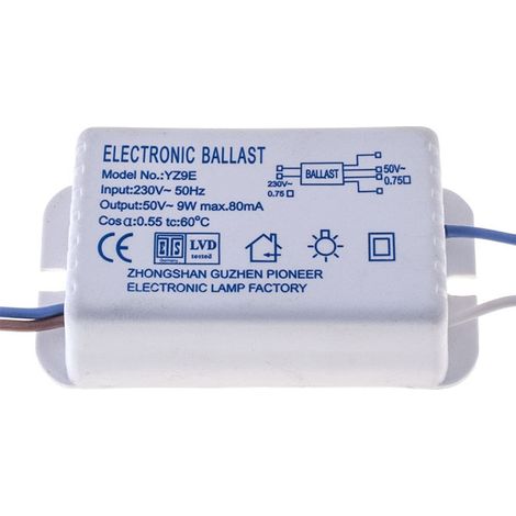 Ballast elettronico Interlusa 9W plastica compatto