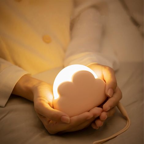 Veilleuse LED portable, mini lampe à ampoules, 4 modes de fonction, veilleuse rechargeable, camping, lampes avec chambre [avec dragonne] [avec câble USB] (1/5)