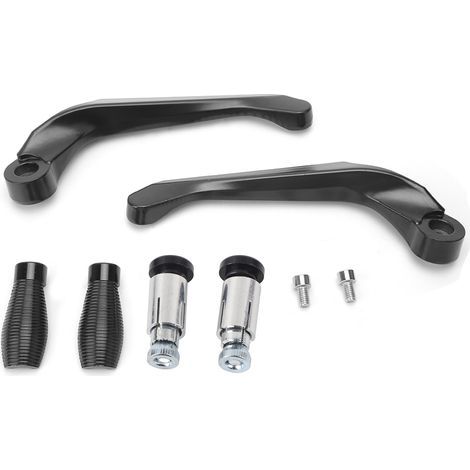 Paire de leviers de frein et d'embrayage moto noirs avec protège-gardes, pour guidon de 22 mm (0,9 pouce) (1/5)