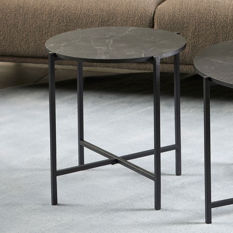 Lamoine table d'angle noire. (1/5)