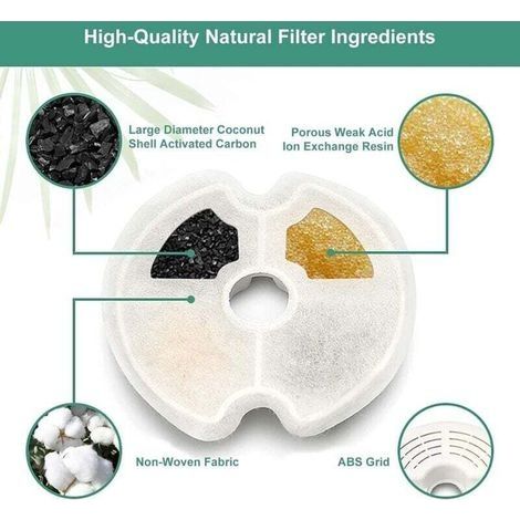 Filter für Brunnen im Wasser zum Chatten, 8 Filterkartuschen + 8 Schwamme, Mehrfachfiltration, Filter à poils (Eponge), praktisch für F2-Chats. (1/3)