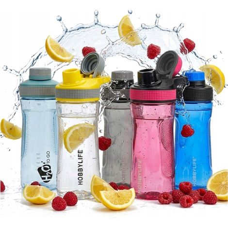 Wasserflasche mit Sieb, Sportflasche für Fitnessstudio, auslaufsicher, 730 ml (1/5)