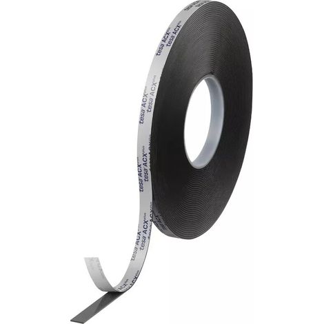 Mousse acrylique double face ACX plus 7074 - Tesa - Rouleau de 25 m - noir - 19 mm