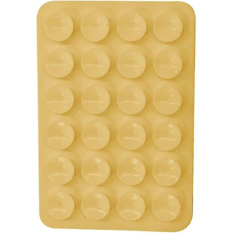 Lot de 5 supports adhésifs à ventouse en silicone pour coques de téléphone, compatibles avec les coques iPhone et Android, support mains libres pour téléphone portable (jaune). (1/4)