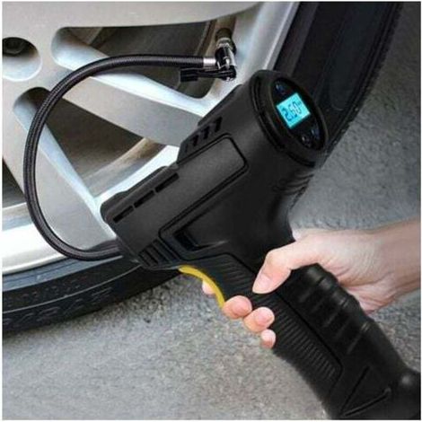 120-W-Akku-Luftkompressor mit LED-Digitalanzeige für Autoreifen, Motorräder und Fahrräder, 2000-mAh-Akku – KZQ
