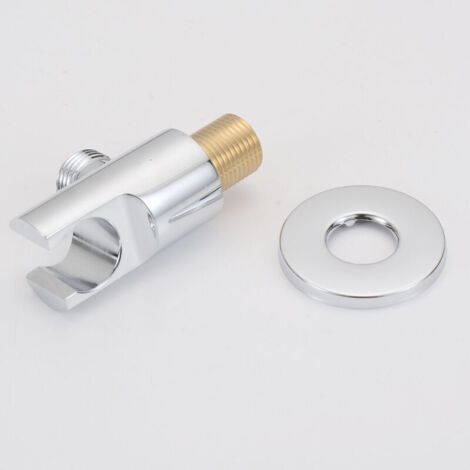 Support coudé pour pommeau de douche Chromé,Support de pommeau de douche ,Coude de raccordement mural pour douchette ou pommeau de douche - Pour salle de bain (1/3)