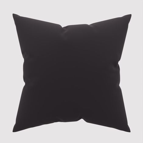 Taie d'oreiller unie 63x63 cm ZZZ noir