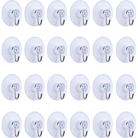 24 pièces crochets salle de bain crochet ventouses pour d'aspiration cuisine et cuisine (45mm) (1/5)