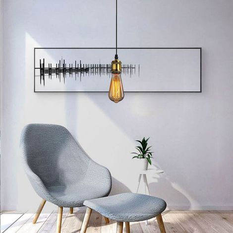 Lampe Suspension Vintage Lustre Abat-jour E27 Luminaire pour Chambre Couloir Salon (1/5)