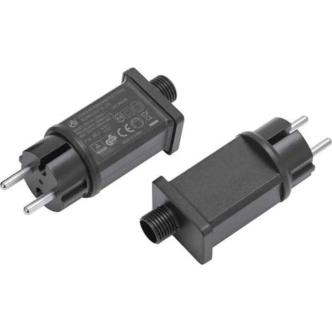 Adaptateur LED - Alimentation 12 V DC 15 W - IP44 Étanche - Pour Guirlandes Lumineuses Noël Projecteurs Pelouse Rideaux - 2 Pièces