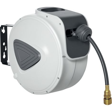 DURHAND Retractable Air Hose Reel 10m+ 90cm Hose Diameter 3/ 8" 9.5mm, Hose Connector 1/ 4" BSP, Wall Mount Auto Rewind Hose- Reel (1/5)
