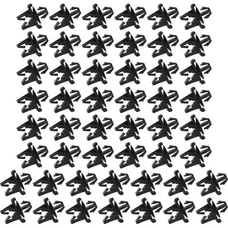 Pack of 50 Car Brake Hose Fixing Clips - Black Plastic - for Motorcycle and Camper Van (1/5)