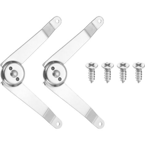 Set aus 2 Metall-Klappstützscharnieren, 5,63 Zoll x 1,14 Zoll klappbares Sicherheitsstützscharnier (mit Schrauben), silber. (1/4)