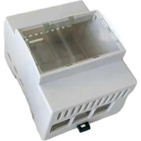 Gehäuse für Raspberry Pi 5, DIN-Schiene, ABS-Gehäuse, großer Innenraum, transparente Fenster oben, Netzteil für RPi 5 Pi 5 (1/5)