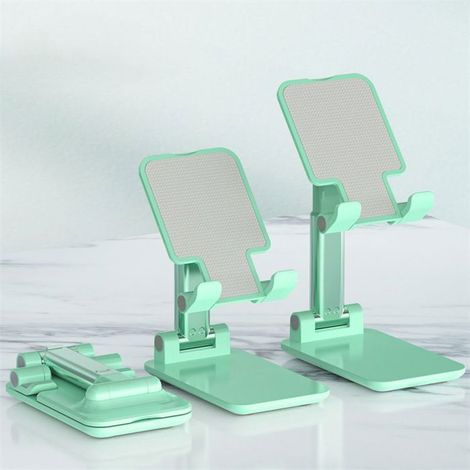 Support de téléphone portable réglable, support de bureau universel pour téléphone portable, tablette de bureau vert