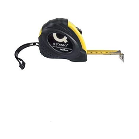 Flexometro q-connect de 5 mt con freno material antichoque 19 mm de ancho