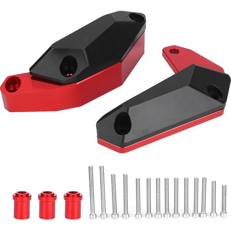 Carter moteur en aluminium coulissant, plaque de protection de cadre anti-chute pour Yamaha YZF R1S MT-10 FZ-10 2015-2020 (Rouge) (1/5)