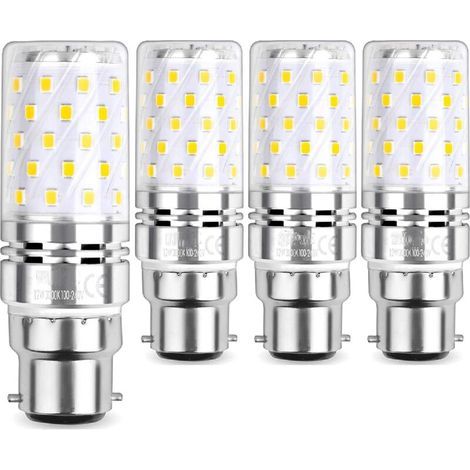 12-W-LED-Maiskolbenlampe, entspricht einer 100-W-Glühlampe, B22-Bajonettfassung, 3000 K warmweiß, 1450 lm, 4er-Pack (1/5)