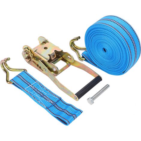 Sangle de serrage robuste en polyester renforcé acier, 10 mètres x 50 mm, pour charges lourdes industrielles