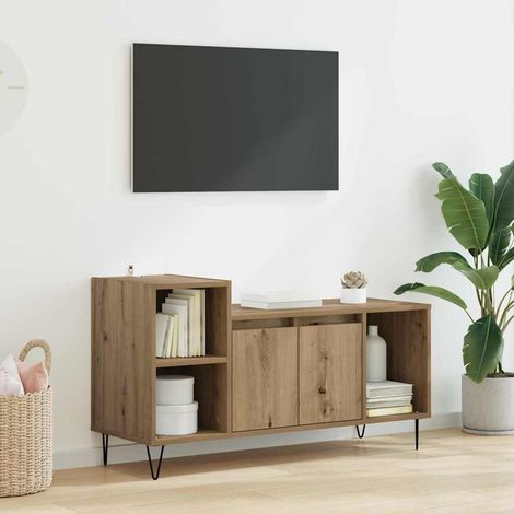 vidaXL Mobile TV Rovere artigianale 100 x 35 x 55 cm Legno