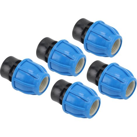Kit de 5 raccords de plomberie pour tuyau d'eau, connecteur rapide, filetage femelle droit 25xG1/2 (1/5)