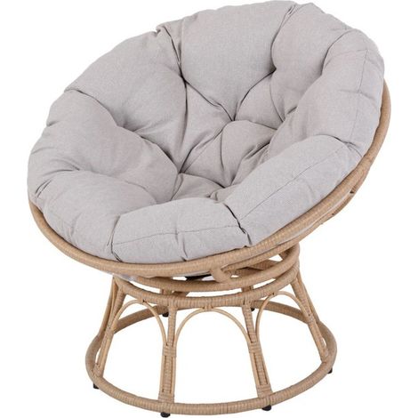 PROLOISIRS Fauteuil de jardin Love pivotant - nat (1/4)