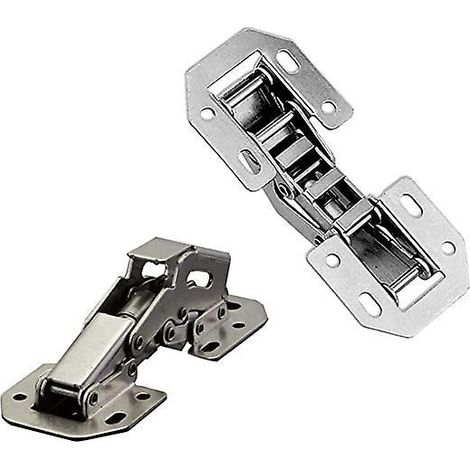 deux Charnires De Porte Perfores 90 Degrs Avec Vis (4 Pouces), Charnires Pliantes D'armoire Avec Meubles Fermeture Amortie, Charnires Dissimules (1/5)