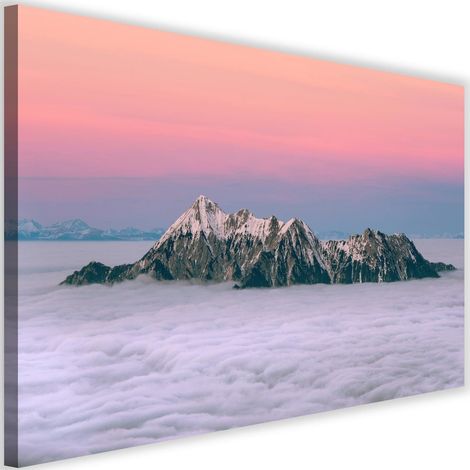 Tableau sur toile Nuages modernes Montagne 60x40 (1/5)