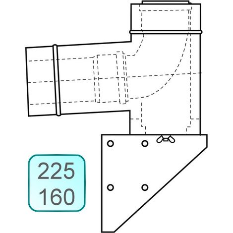 Außenwandkonsole INOX/PP DN225/160 - 48000011112 von Weishaupt