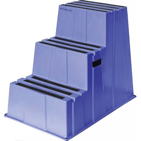 Peldaños de alta resistencia 3 plataforma-H.730mm Ku.blau