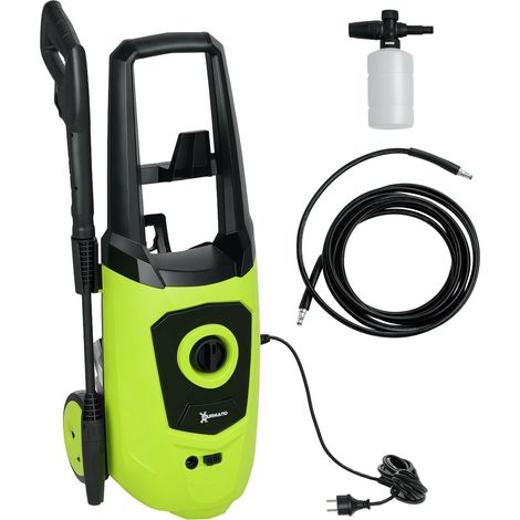 Idropulitrice ad alta pressione da 1800 W con accessori ad angolo regolabile e spegnimento automatico - 33 x 31,5 x 80,5 cm, verde e nera