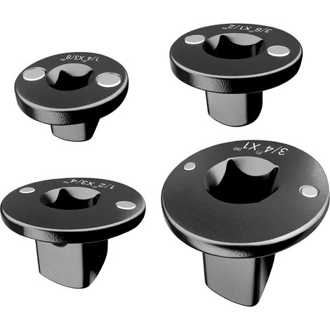 Lot de 4 adaptateurs à cliquet en acier robuste pour espaces restreints 3/8" à 1/2" 1/4" à 3/8" 3/4" à 1/2" à 3/4" (1/5)