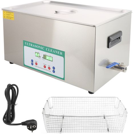 Nettoyeur Ultrasonique 22L 480W Cuve de Nettoyage à Ultrasons avec Minuterie DK-822HTD, Prise UE 220V, Bac de Dégraissage Professionnel (1/5)