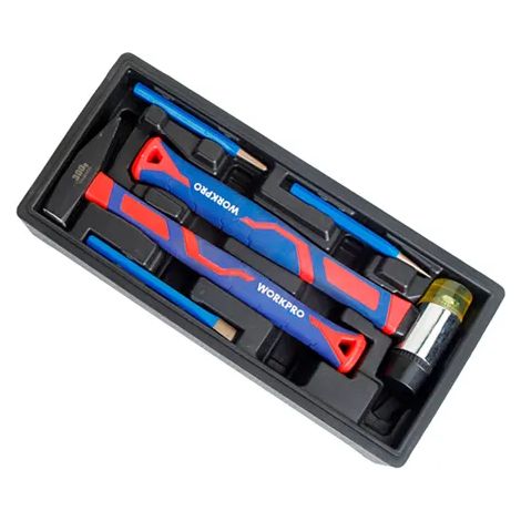 Attrezzi da percussione WorkPro set 5 pezzi testa sostituibile martello doppia faccia