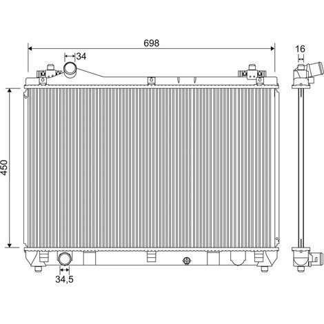 Radiateur, refroidissement du moteur Valeo 701243 SUZUKI 1770065J00 1770065J20