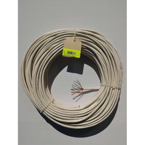 Elettroservice 50mt di cavo allarme 8 fili di cui 6x0,22mm &43 2x0,5 mm fa-14/b50