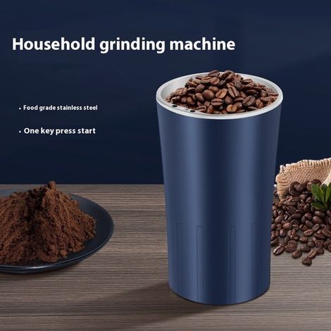 Macinacaffè elettrico - Macinacaffè - Macinacaffè potente e veloce - Accensione/spegnimento facile con la semplice pressione di un pulsante - Ideale per erbe aromatiche, spezie, frutta secca, cereali (1/2)