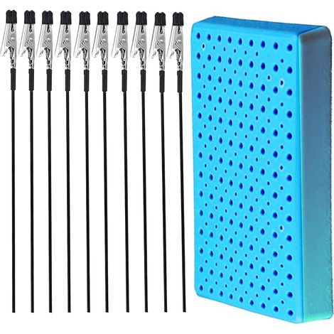 Pince de serrage pour peinture en aérographe, support de pistolet pulvérisateur, base de support de peinture et 10 supports de pinces crocodiles pour modélisation de loisirs (1/3)