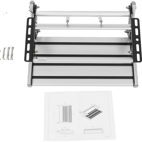 Marchepied pliant pour camping-car, construction en alliage d'aluminium, barre lumineuse LED, Argent (1/2)
