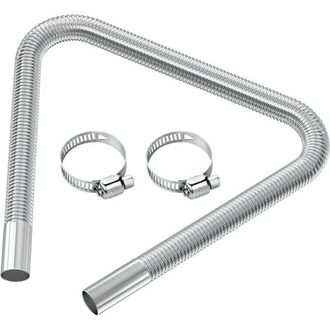 Tuyau d'échappement flexible pour gaz diesel, diamètre intérieur du tuyau d'échappement du chauffage de voiture : 2,5 cm/1 pouce, 100 cm (1/4)