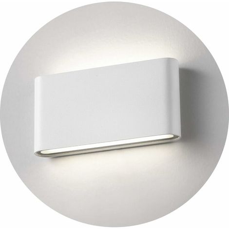 12W Outdoor Wall Lights/Outdoor Wall Sconce/Modern LED Wall Lamp for Corridor, Villa, Kitchen, Hotel, Staircase, Living Room, Bedroom 17.5cm (White/Natural White) (1/5)