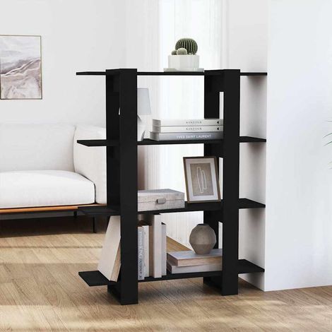 vidaXL Estantería/divisor de espacios negro 100x30x123,5 cm (1/5)