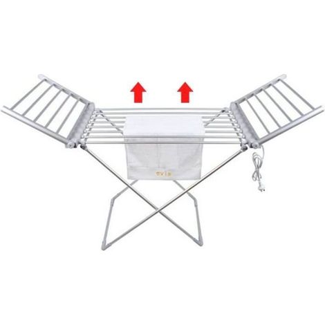 Sèche-Linge Électrique avec Ailes Étendoir Chauffage Rapide Séchoir À Linge Pliable sur Pied Sèche-Linge Électrique A606 (1/4)