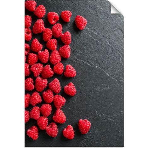 Selbstklebendes Poster – Wandsticker Rote Himbeeren 40x60 cm