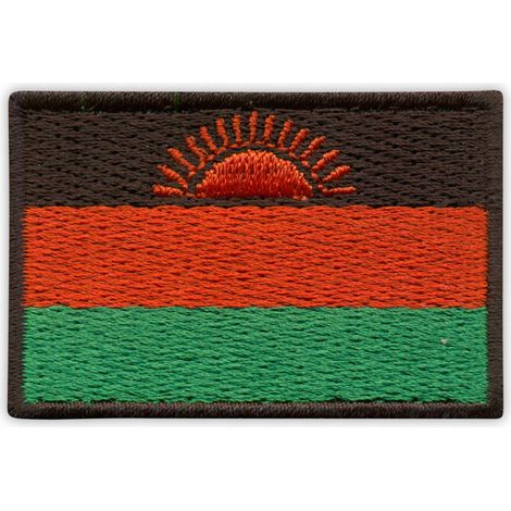 Aufnäher mit der Flagge von Malawi – selbstklebende Rückseite – gestickter Aufnäher/Abzeichen/Emblem