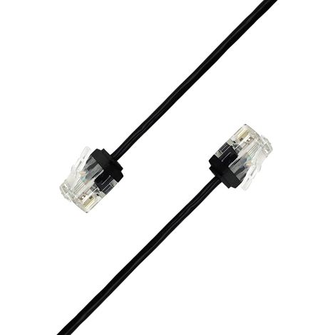 Elfcam - Câble Réseau Ethernet RJ45 Cat 6 Slim 7m (Noir) – 32AWG Ultra Fin, Réseau LAN/WAN, Haut Débit, Faible Encombrement – Idéal PC, Routeur, Switch, Box Internet