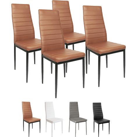 Hofuton Lot de 4 Chaises de Salle à Manger, SGS Tested, Marron (1/5)