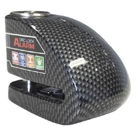 XENA - Antivol Moto Bloque Disque Alarme 120 dB XX10 Carbone 10mm - Classe SRA
