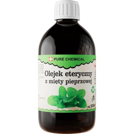 Huile essentielle de menthe poivrée - 0,5 L - Aromathérapie - Fraîcheur intense